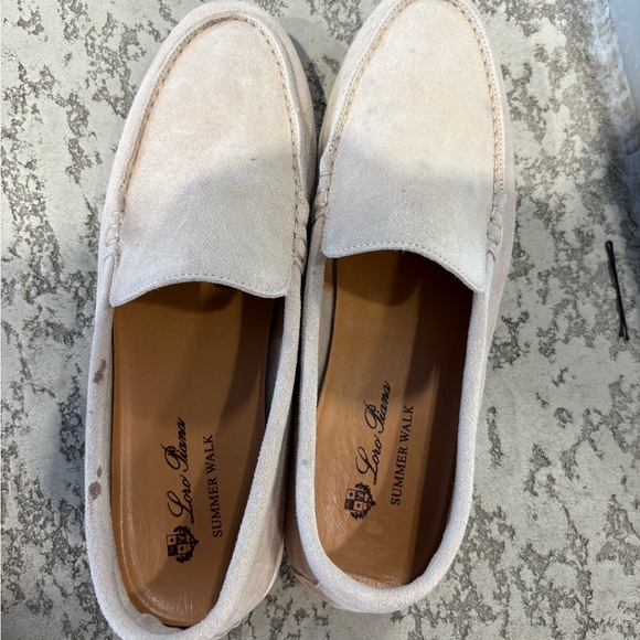 Loro Piana Beige Suede Slip-On Loafers main image 5